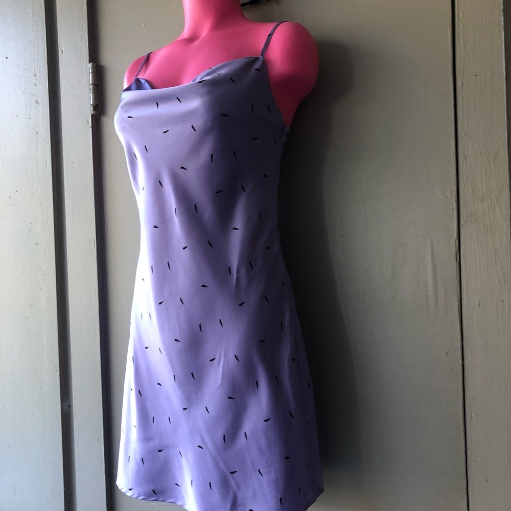 Forever 21 Lavender Chemise with Lightening Bolts Design